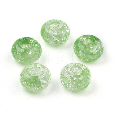 Transparent Crackle Acrylic Beads MACR-E025-30I-1