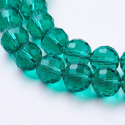 Transparent Glass Bead Strands GLAA-R095-10mm-M-1