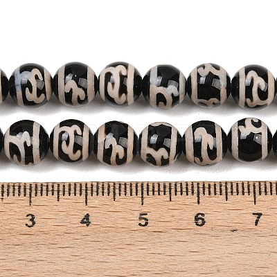 Tibetan Style dZi Beads Strands G-G328-A03-8mm-1