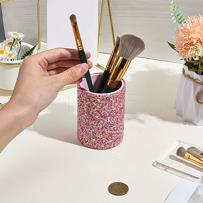 2Pcs Sequins Plastic Eyebrow Pencil Storage Holder AJEW-CL0005-54-1