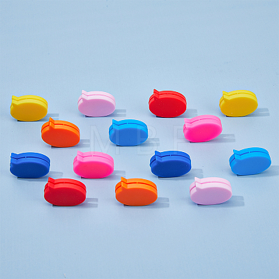 SUPERFINDINGS 14Pcs 7 Colors Speech Bubble Silicone Tennis Racquet Dampener AJEW-FH0004-58-1