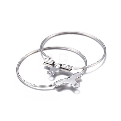 Tarnish Resistant 316 Surgical Stainless Steel Hoop Earring Findings STAS-P238-09P-01-1