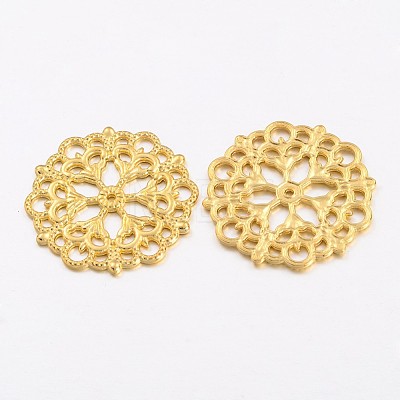 Tibetan Style Filigree Joiners Links LS-TIBE-A11623-G-LF-1