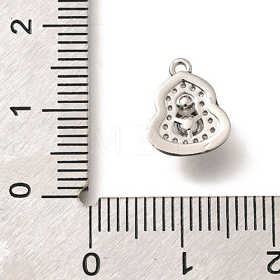 Brass Micro Pave Cubic Zirconia Charms KK-C085-21P-1