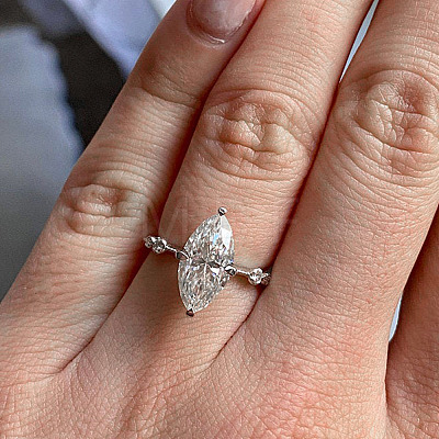 Brass Pave Cubic Zirconia Finger Rings FS-WG1A7FF-02-1
