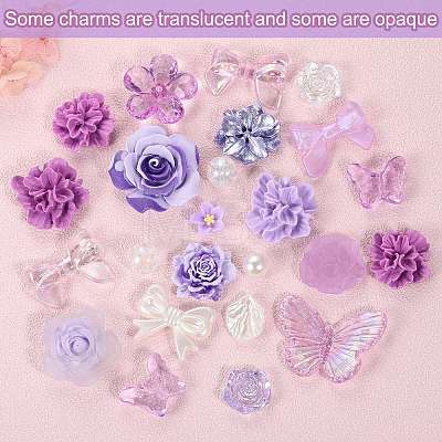 50G Resin Acrylic DIY Accessories Simulation Baroque Style Rose Halo Dyed Mixed Flower DIY Accessories JX581B-1