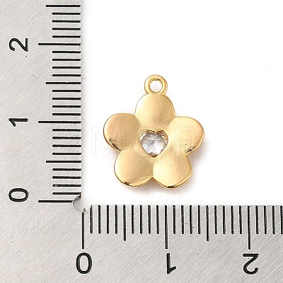 Brass Micro Pave Cubic Zirconia Pendants KK-E082-05G-02-1