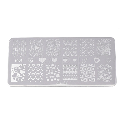 Tarnish Resistant 410 Stainless Steel Nail Art Stamping Plates MRMJ-P020-02P-03-1