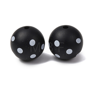 Food Grade Eco-Friendly Printed Silicone Beads SIL-A013-01A-07-1