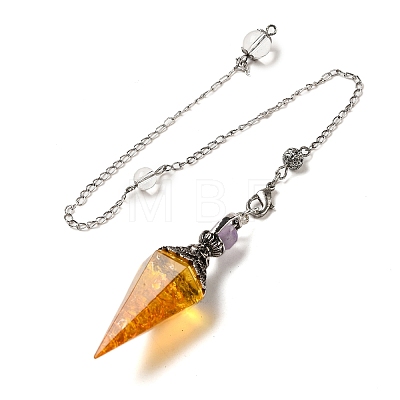 Resin Bullet Dowsing Pendulum Big Pendants G-H058-01AS-1