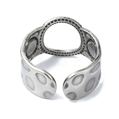 304 Stainless Steel Cuff Rings RJEW-M019-42P-1