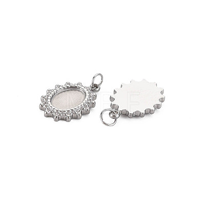 304 Stainless Steel Pendant Enamel Settings LS-STAS-N097-199-1