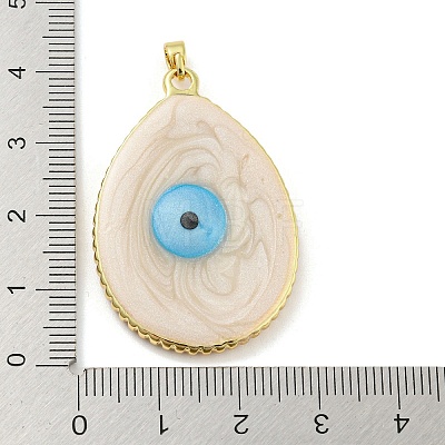 Rack Plating Brass Enamel Pendants KK-Q804-25G-1