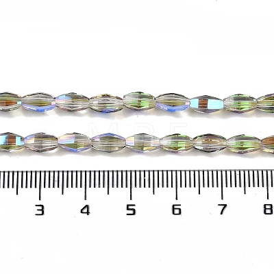 Electroplate Glass Beads Strands GLAA-Q101-03B-HP01-1