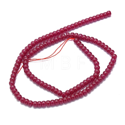 Lab Grown Red Corundum Beads Strands G-G106-O01-02-1-1