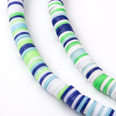 Handmade Polymer Clay Beads Strands CLAY-R089-6mm-T02B-45-1