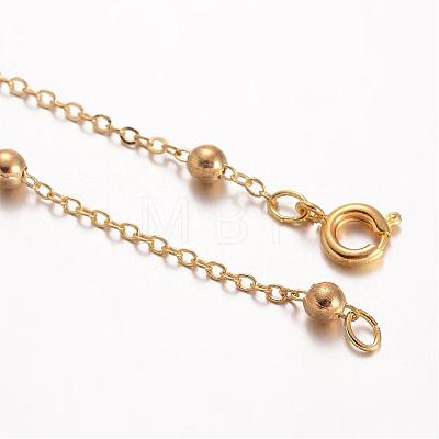 Brass Anklets AJEW-AN00161-02-1