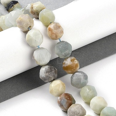 Natural Flower Amazonite Beads Strands G-NH0021-A01-02-1