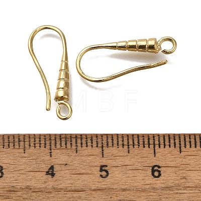 Brass Earring Hooks KK-H502-13G-1