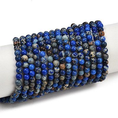 Natural Imperial Jasper Beads Strands G-I122-4mm-06-1