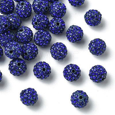 30Pcs Pave Disco Ball Beads RB-YW0001-14L-1