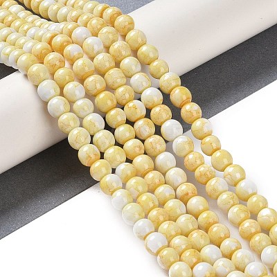 Baking Paint Glass Bead Strands GLAA-H031-01A-03-1