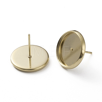 Brass Stud Earring Settings KK-L205-13-C-1