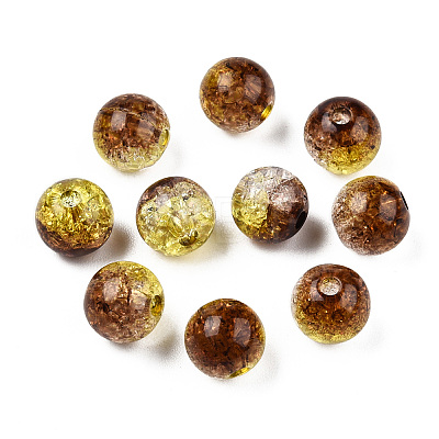 Transparent Crackle Acrylic Beads CACR-N002-16-1