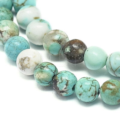 Natural Howlite Beads Strands G-L555-02-6mm-1