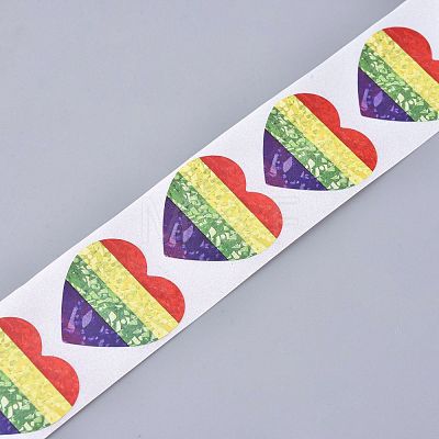 Heart Shaped Stickers Roll DIY-K027-A04-1