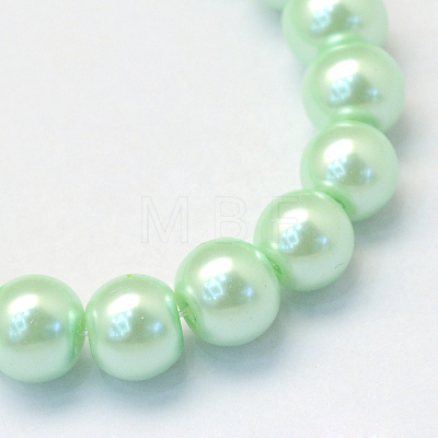 Baking Paint Pearlized Glass Pearl Round Bead Strands LS-HY-Q003-6mm-04-1