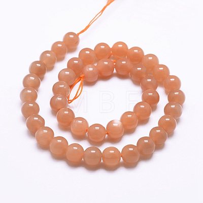 Natural Sunstone Beads Strands G-J363-10-8mm-1