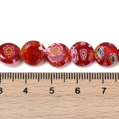 Handmade Millefiori Lampwork Beads Strands LAMP-G166-17B-05-1