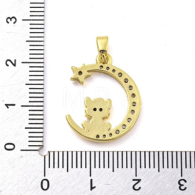 Brass Micro Pave Clear Cubic Zirconia Pendant FIND-Z044-03K-1