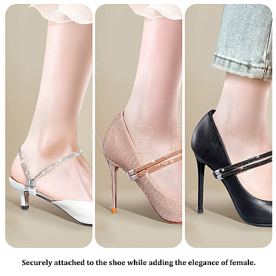 Fingerinspire 3 Sets 3 Colors Imitation Leather Anti-Loose High-heeled Shoe Laces AJEW-FG0003-43-1