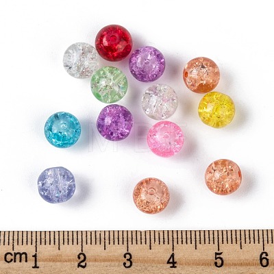 Transparent Crackle Glass Beads CCG-R001-8mm-M-1