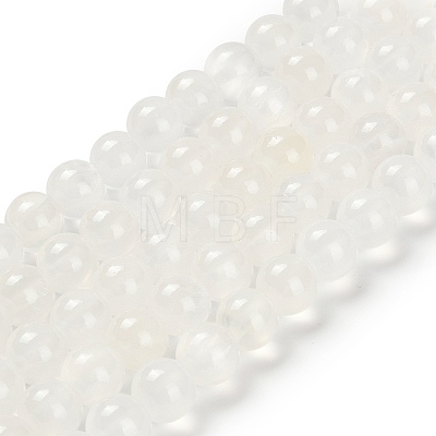 Natural White Jade Beads Strands G-B128-A02-03-1