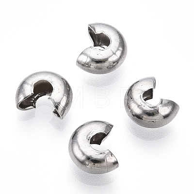 304 Stainless Steel Crimp Beads Covers STAS-S117-011D-1
