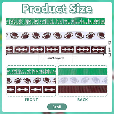 3Rolls 3 Colors Polyester Ribbon OCOR-DR0001-30A-1