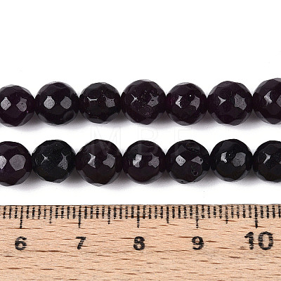 Dyed Natural White Jade Beads Strands G-T139-8mm-60-02-1