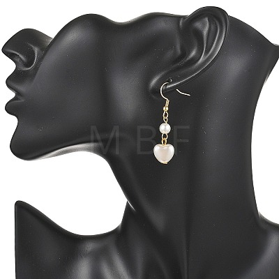 Heart ABS Plastic Imitation Pearl Dangle Earrings EJEW-JE06772-1