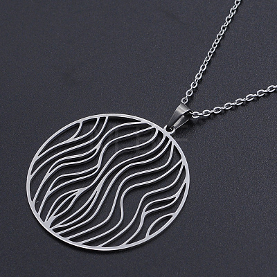 201 Stainless Steel Pendant Necklaces NJEW-S105-JN603-45-1-1