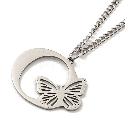 201 Stainless Steel Necklaces NJEW-Q336-01O-P-1