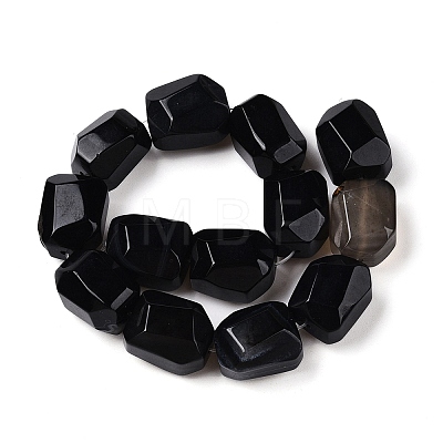 Natural Black Agate(Dyed & Heated) Beads Strands G-N342-148C-1