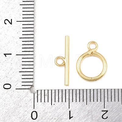 Ring Brass Toggle Clasps KK-G548-38G-1