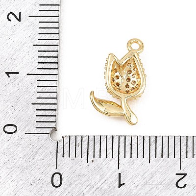 Valentine's Day Brass Micro Pave Clear Cubic Zirconia Pendants KK-D225-12G-1