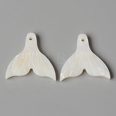 Natural Freshwater Shell Pendants X-SHEL-N026-83-1