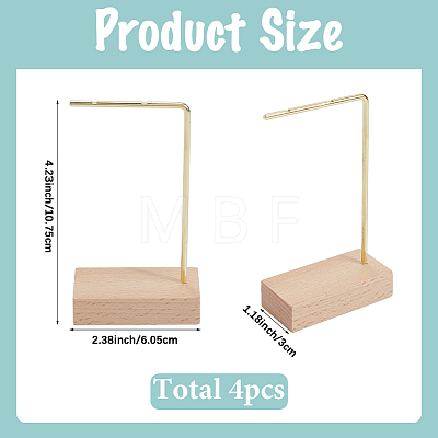 Wood with Iron Earring Displays ODIS-WH20011-002G-1
