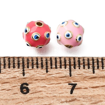 Brass Enamel Beads KK-CBA0E55-01C-G-1