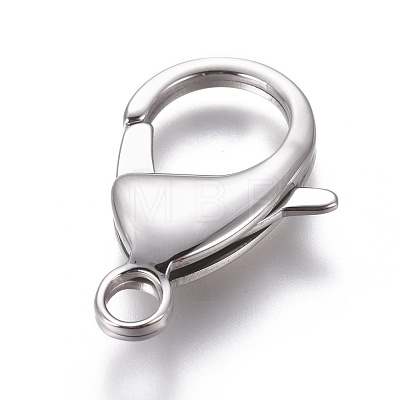 304 Stainless Steel Lobster Claw Clasps STAS-AB27-1